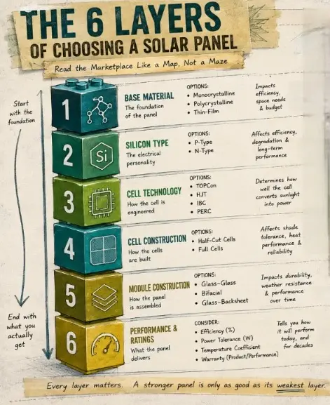 6 Layers of a Solar Panel