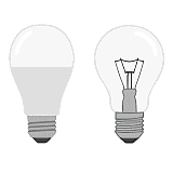 Lightbulbs-LED vs INCANDESCENT 