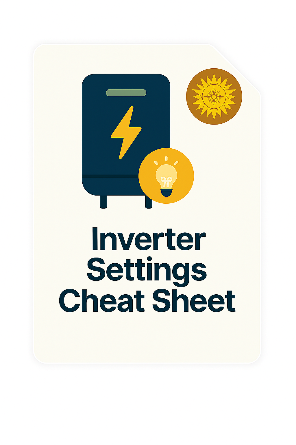 Inverter Settings Cheat Sheet