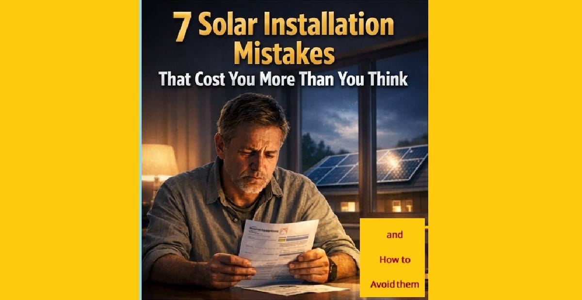 A List of & Solar Installation Mistakes to avoid