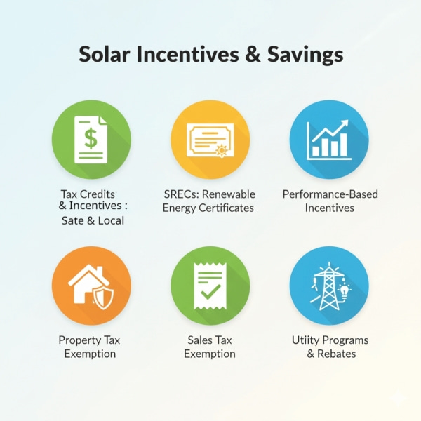 Solar strategy includes implementing the use of Incentives, Rebates and Credit systems 