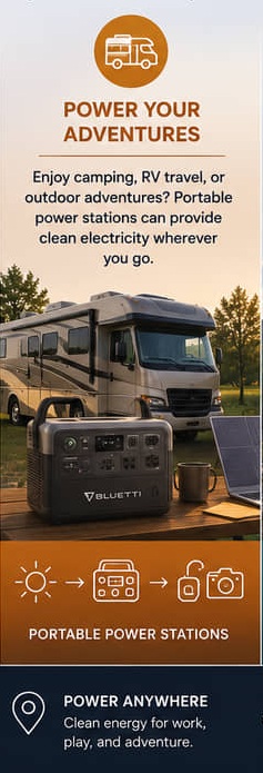 Power your travels - learn how, with NavigatingSolar