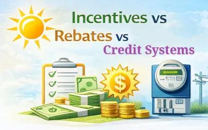 How Solar Incentives Affect Long-Term Solar Costs : Solar Incentives VS Rebates VS Credit Systems Explained