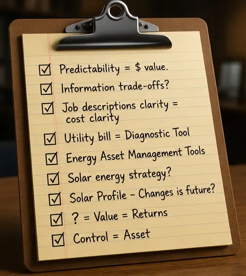 Solar cost vs value check checklist