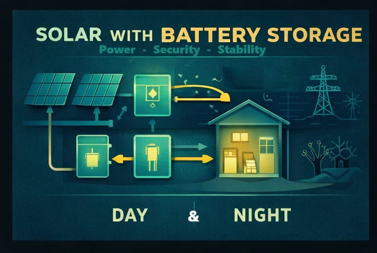 Solar batteries do more than store energy they protect your system improve savings over time and shape real energy independence