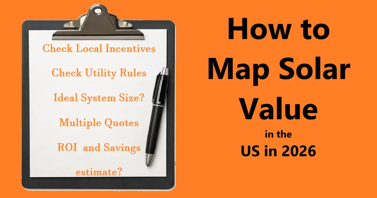 2026 Checklist to map solar value