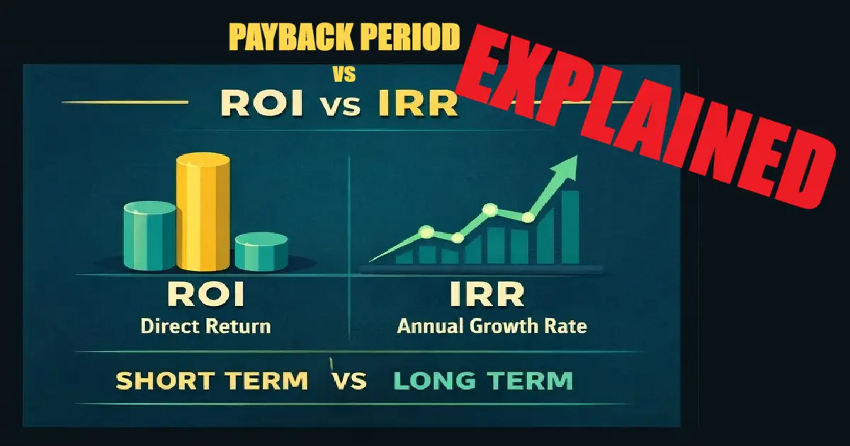 SOLAR ROI & IRR & PAYBACK PERIOD EXPLAINED