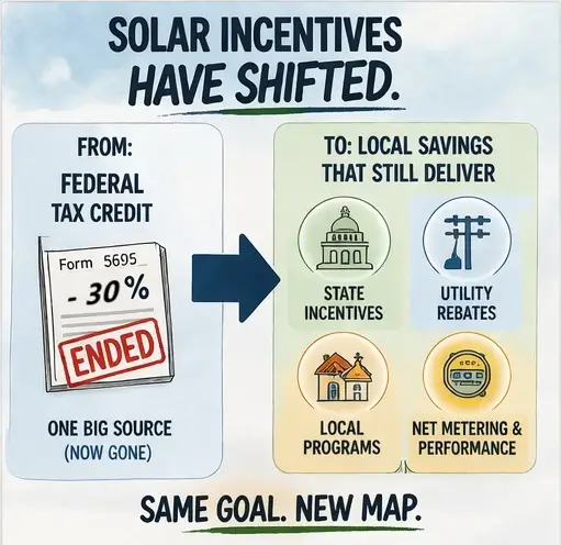Why Some States' Solar Incentives Pay More: Solar incentives have shifted from federal to state/local incentives.