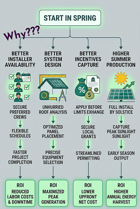 Why Installing Solar in Spring gives better ROI in Summer