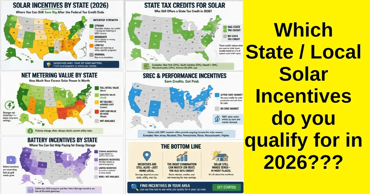 Which State or local incentives do you qualify for in 2026?
