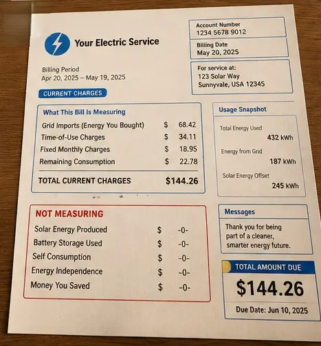 Your Electric bill as Diagnostic tool - It has feedback on Your usage and production...