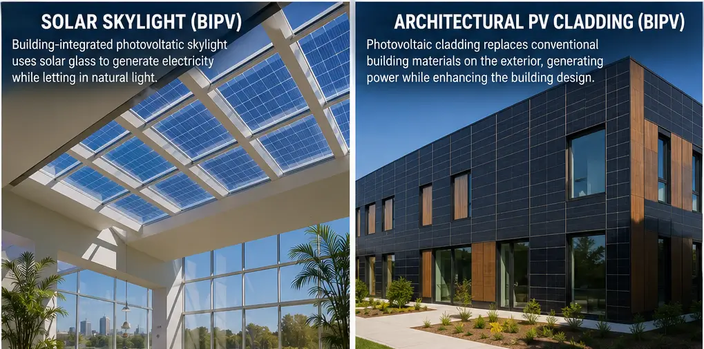 BIPV and Soalr Skylights as part of the BIPV category