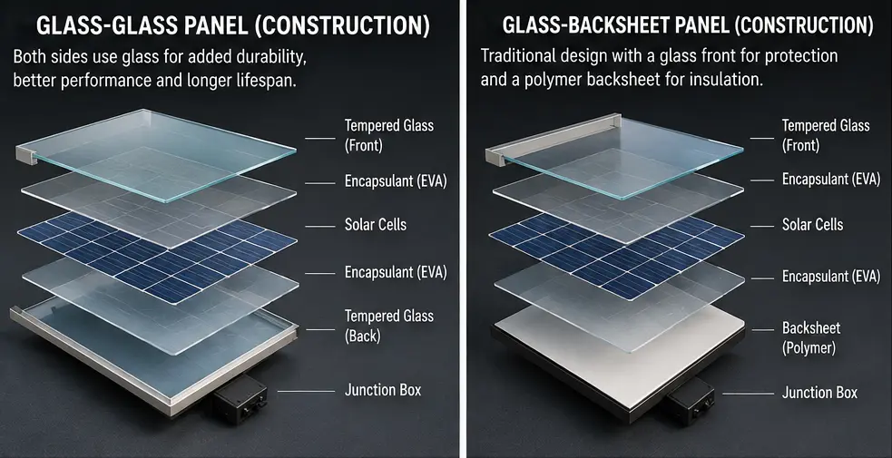 GlassGlass vs Glass-backsheet