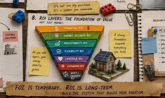 A list of the Different ROI of Solar that form the Foundational Value