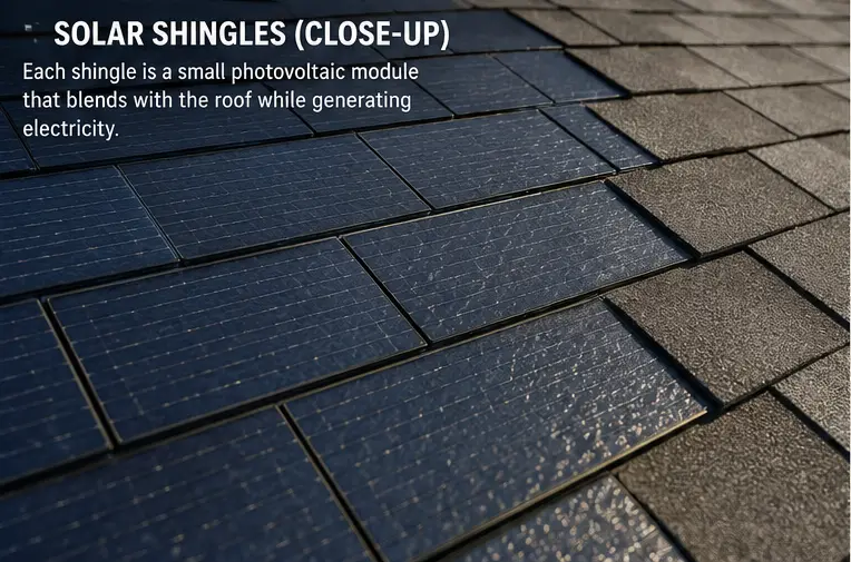 Solar Shingles - a closeup