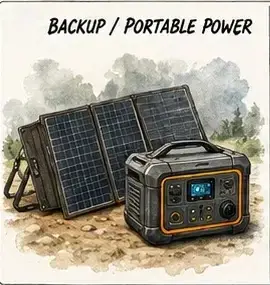 Portable Power Stations come in all different sizes - from camping gear to mobile industrial solar generators