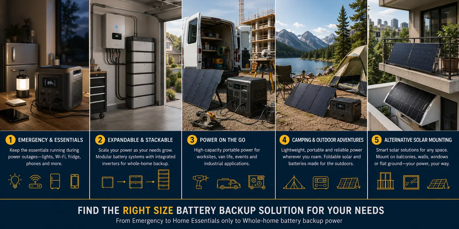 Compare different Portable Backup Power Systems