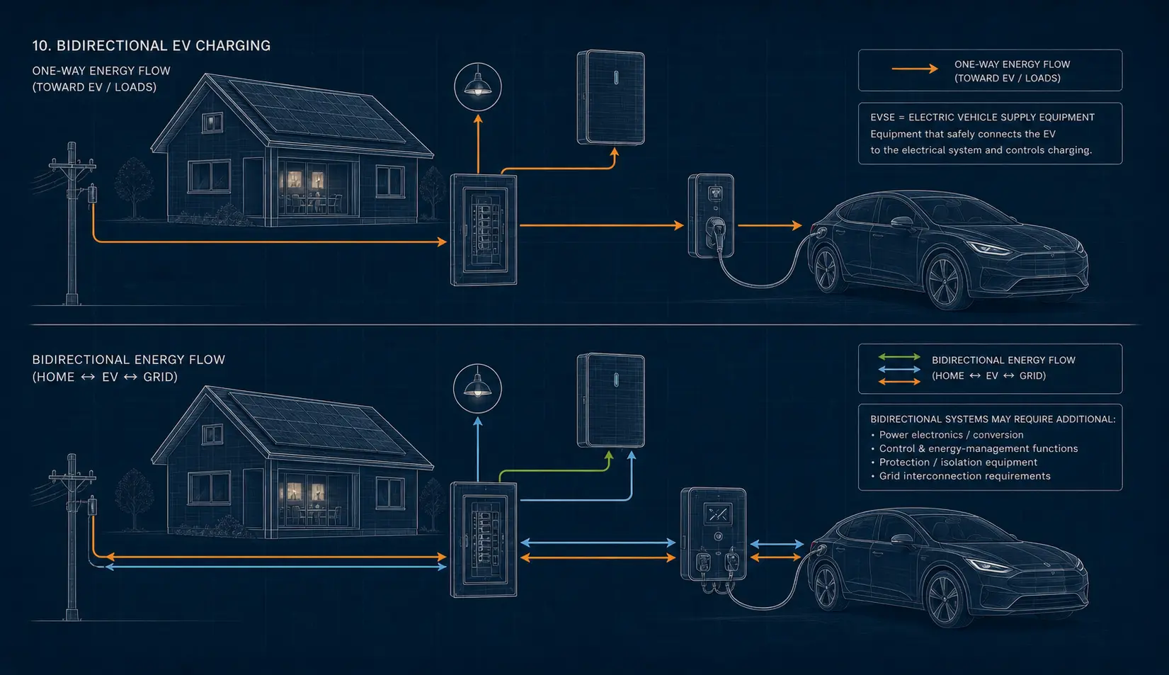 Bidirectional EV charging Describing bidirectional EV charging as the energy asset system