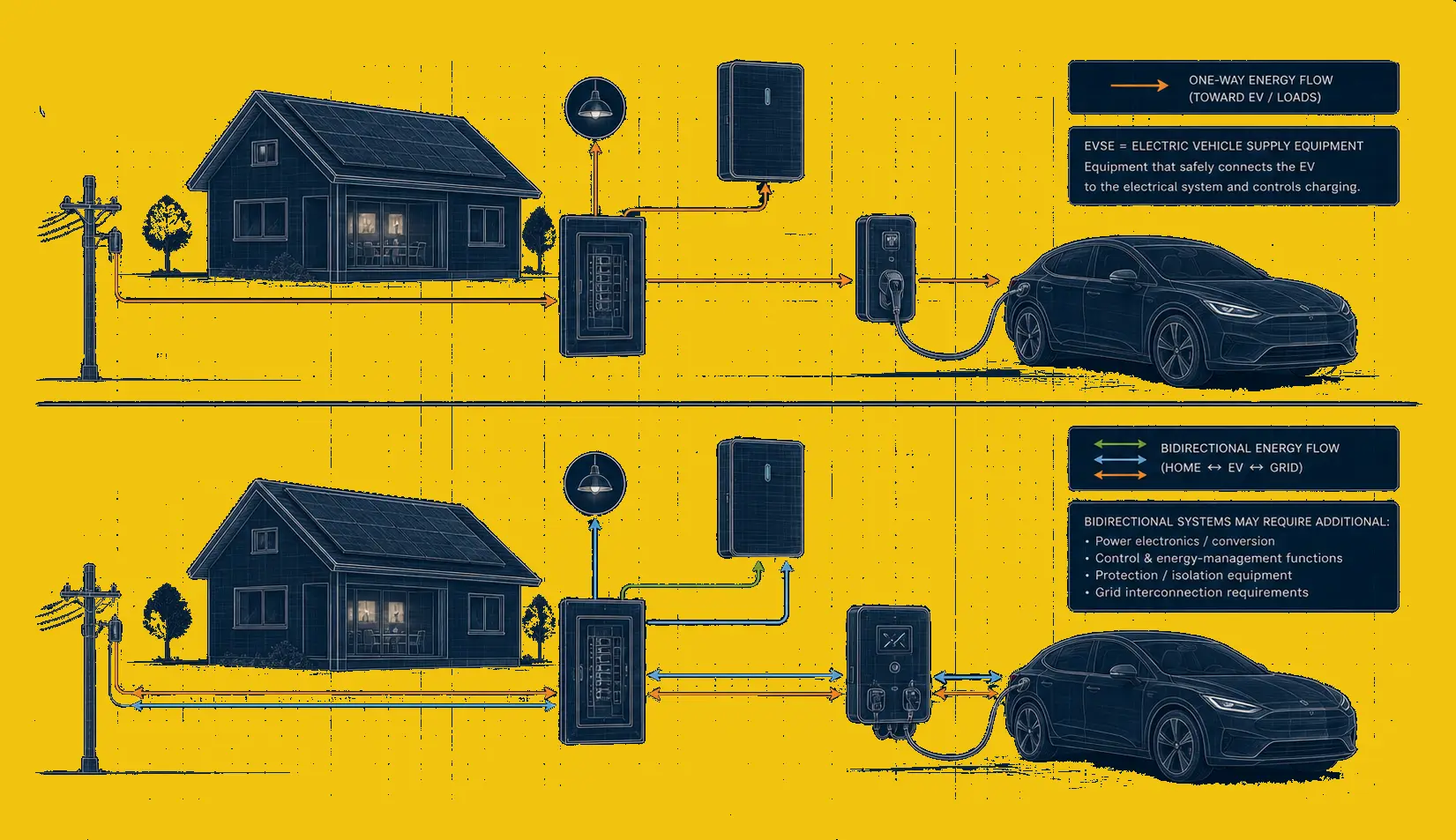 13. Bidirectional EV charging Bidirectional EV charging diagram<br />