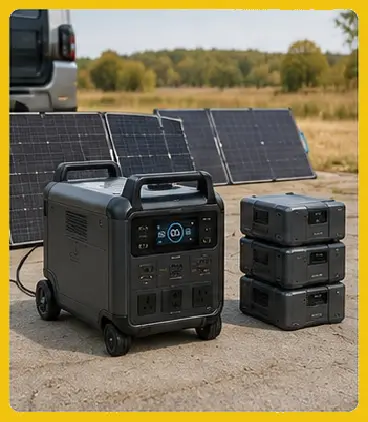 14.1 Portable Battery Backup Portable Battery Backup and foldable solar panels